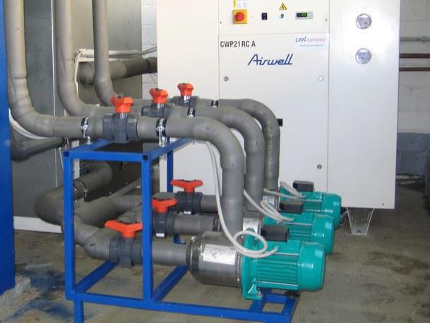 Airwell Wasserkühlung mit Pumpenstation